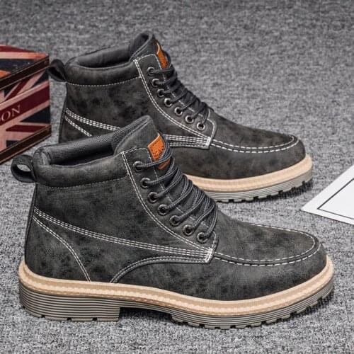 Spring Autumn Winter New High Quality Boots Male Casual Motorcycle Ankle Boots Men Tooling Shoe Man Fashion Mens Martin Boots