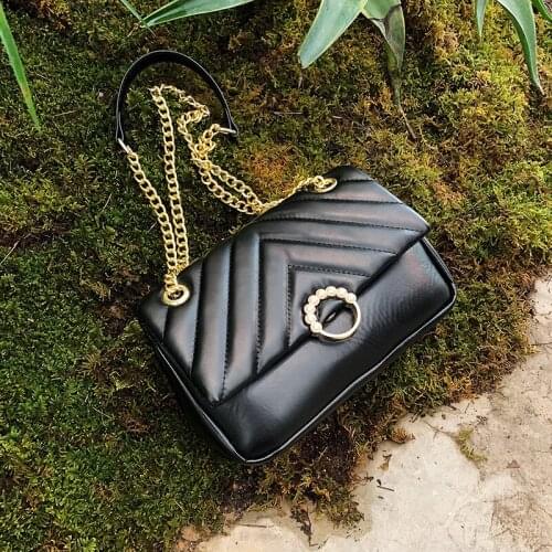 Brand Design Chain Shoulder Bags Women 2021 Luxury Trend Crossbody Bag Ladies Fashion Simplicity PU Leather Handbag and Purse