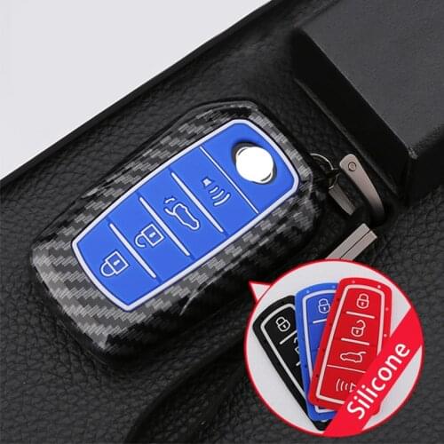 Carbon fiber ABS Car Remote Key Case Cover Bag For Toyota Corolla Rav4 Highlander Fortuner Hilux Land Cruiser Innova PRADO