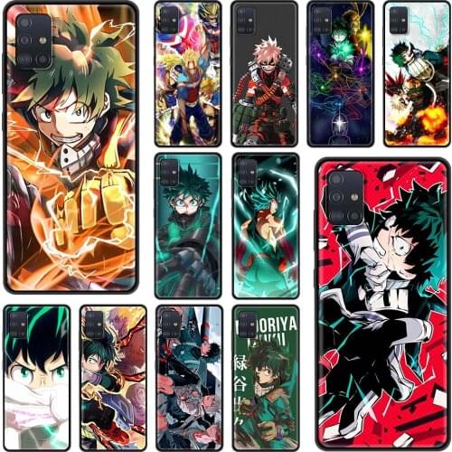 Phone Case for Samsung Galaxy A21S A51 A71 A70 A50 A31 A12 A02S Soft Shockproof Shell Cover Coque Anime My Hero Academia