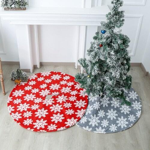 Ornamental Christmas Tree Snowflake Skirt Floor Carpet Base Cover Accessory Fashionable Christmas Tree Snowflake Skirt Mat Cover