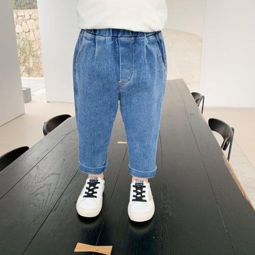 Lasted Baby Spring Autumn Jeans Pants For Boys Children Kids Trousers Clothing High Quality Teenagers 2021