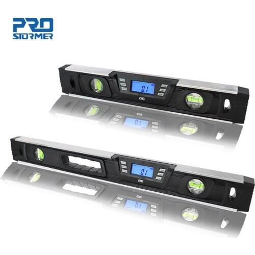 PROSTORMER Electronic Digital Level Inclinometer Protractor Angle Finder 40cm/60cm LCD Screen Magnets Nivel Digital Level