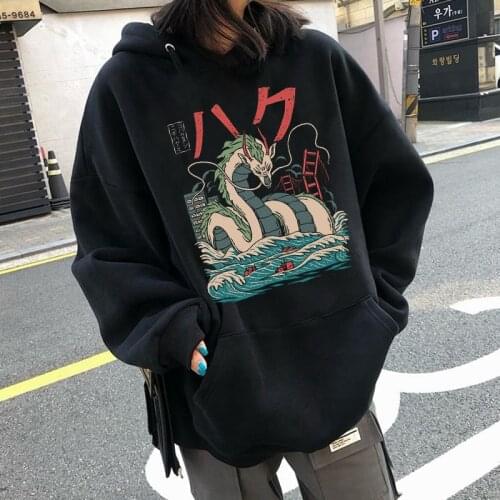 Kawaii Japanese Cartoon Hoodies Women Cat pattern Harajuku Ullzang Streetwear Cute Anime 90s Fashion Hoody Graphic Female Cute