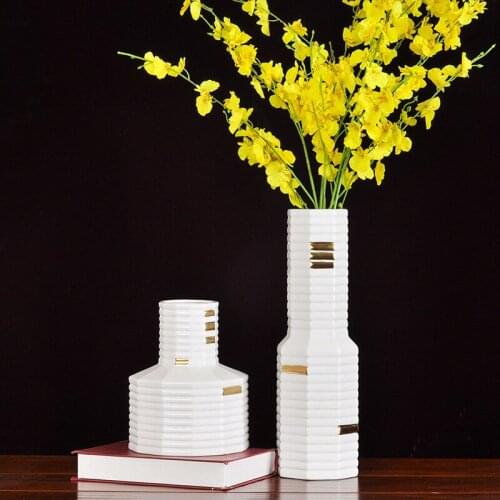 Creative New Products Ceramic Crafts Vase Decoration Home Adornment Living Room Bedroom Desktop Dried Flower Vessel Ornaments