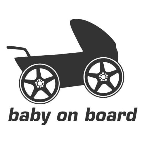 Small And Convenient Baby Manual Cart Car Stickers Window Door Decal Top Quality Removable FA233