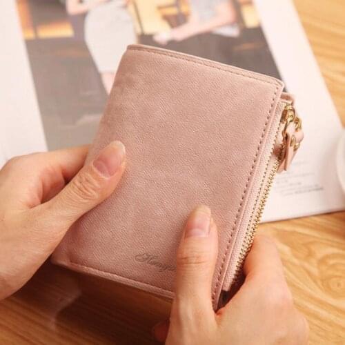Fashion Small Womens Leather Wallet Short Female Purse With Coin Pocket Zipper Clutch Money Bag Credit Card Holder
