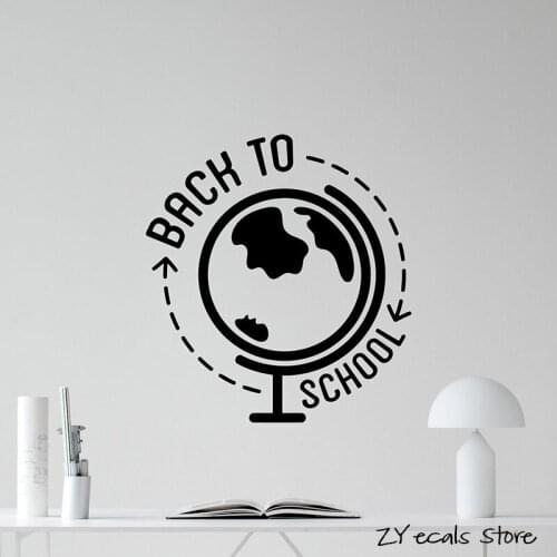 Back To School Wall Decal Library Office Vinyl Sticker Art Decor Mural Removable Wall Sticker For Bedroom L460