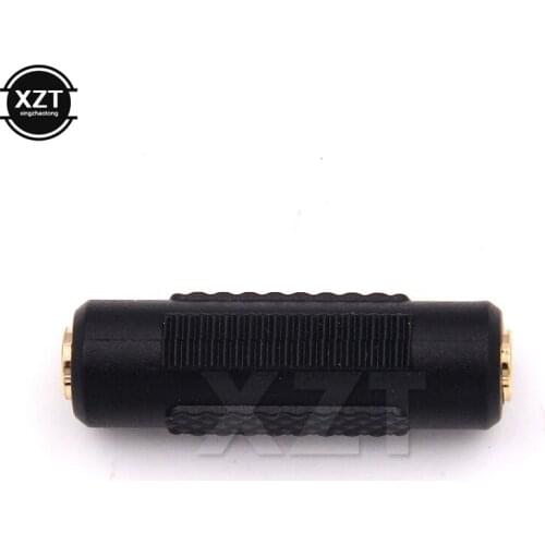 Newest 1pc Mini 3.5mm Female to Female Jack Stereo Audio Adapter Converter Connector Audio Metal Gold Plated Connector