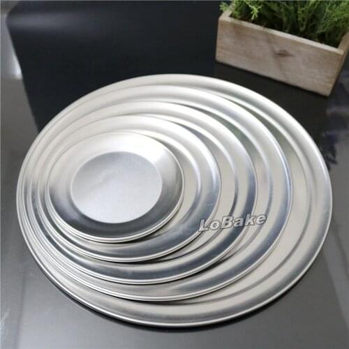 New arrivals 6, 8, 10, 12, 14 inches shallow pizza pan anodic aluminium alloy cake bakery holding tray for DIY kitchen bakeware