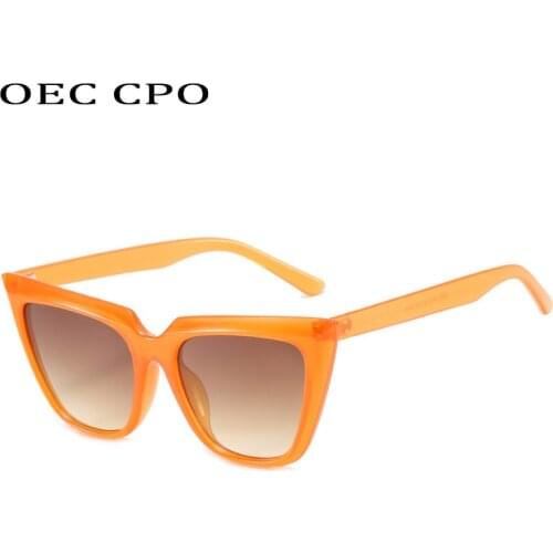 New Fashion Cat eye Sunglasses Women Vintage Gradient Glasses Retro Square Sun Glasses Female Eyewear UV400 Oculos O695