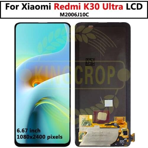 Super AMOLED Original For Xiaomi Redmi K30 Ultra LCD Screen Display +Touch Panel Digitizer For Redmi M2006J10C LCD