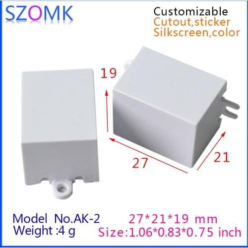 Plastic small junction box for pcb board (20 pcs) 27*21*19mm abs material new arrival enclosure boxes, szomk plastic housing