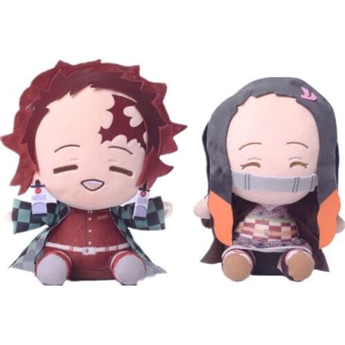 15cm/20cm Kawali Anime Demon Slayer Plush Pendant Small Pendant Plush Doll Cute Toys Kamado Tanjirou Kamado Nezuko Kids Toys