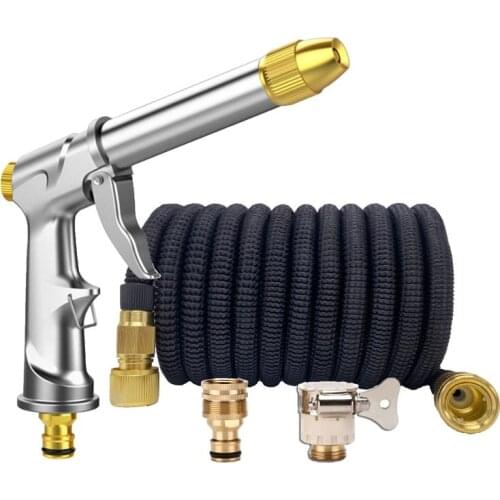 Expandable Garden Hose Portable High-Pressure Water Gun Pipe High Pressure Car Wash Water Gun Flexible Home Garden Watering Hose