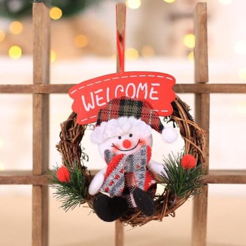 Xmas Decoration 2021New Wooden Craft Welcome DIY Christmas Decoration Halloween Navidad Home Decor Christmas Ornaments