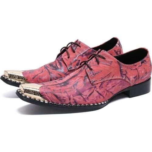 Pink Mens formal shoes leather oxford shoes for men dressing wedding mens brogues office shoes lace up male zapatos de hombre