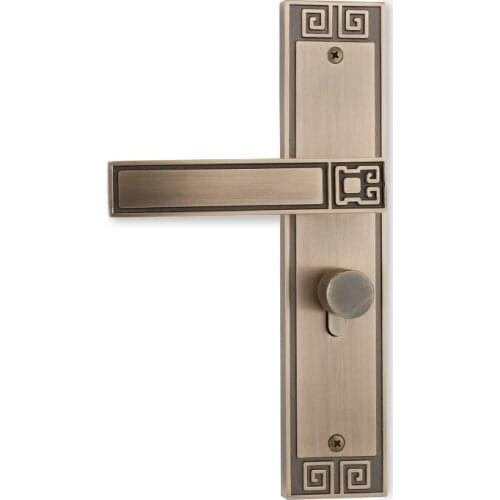 Aluminum Alloy Treasure Bedroom Room Handle Interior Wooden Door Lock Handle