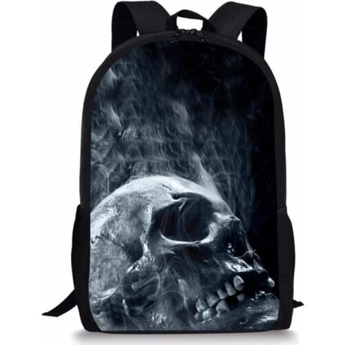 Skull Print Backpacks for Kids Boys Cool Custom Print Design School Computer Laptop Backpack for Teenagers Students 2020 New
