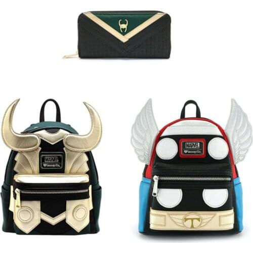 Disney Marvel Loungefy Loki School Bag Thor The Avengers Backpack Children Boys Girls Leisure Sports Bag Paquete Birthday Gifts