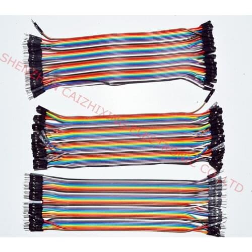 SUQ Dupont line 120pcs 20cm male to male + male to female and female to female jumper wire Dupont cable for Arduino