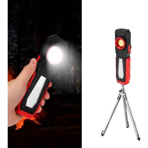 Magnet Emergency Light LED Working Inspection Lamp Built-in Recharge Battery Torch Lantern 360° Rotate COB Flashlight Dropship