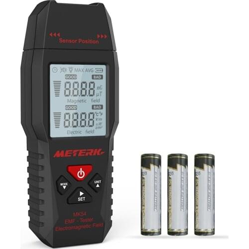 Electromagnetic Field Radiation Tester Meterk MK54 EMF Meter Handheld Counter Digital Dosimeter LCD Detector Portable EMF Tester