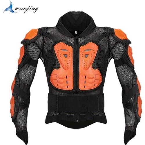 Orange Full Body armour Motocross Motorcycle Racing Armor Sking Skating protect Gear Drop resistant