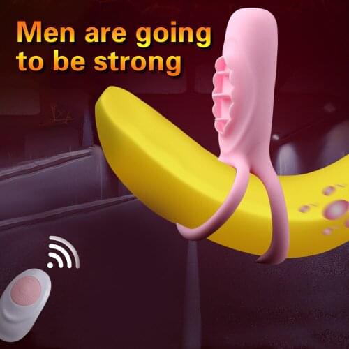 Penis Ring Vibrator Vibrating Cock Ring Clitoris Stimulator Remote Control Ejaculation Delay Couple Sex Toys for Adults Men Male