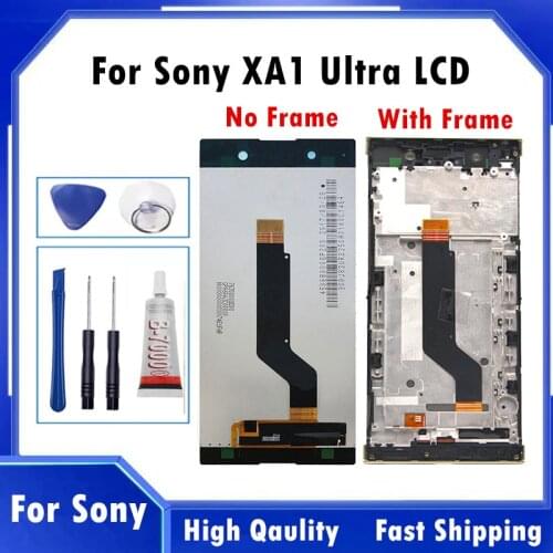 6.0" Tested For Sony XA1 Ultra G3221 G3223 G3212 G3226 LCD Display Touch Screen Digitizer With Frame For SONY Xperia XA1 Ultra