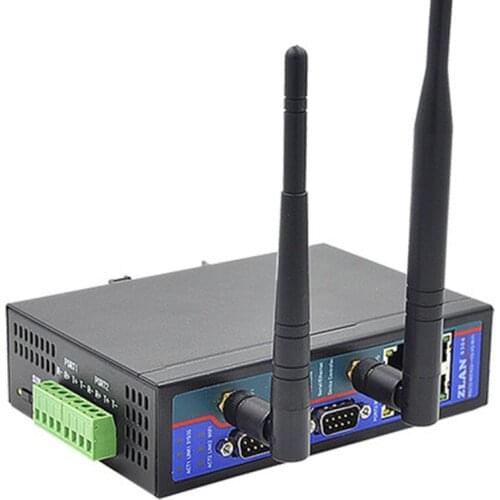 ZLAN8304N2-7 2 ports 4 RJ45 RS232 RS485 RS422 to GSM 3G 4G Wifi Ethernet Mutual Convert Router Switch modem serial server