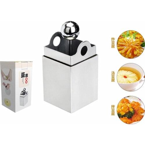 1PCS Creative Stainless Steel Tofu Press Kitchen Tools Tofu Cutter Home Gadgets Vegetable Cutter Tofu Maker Press Mold Kit