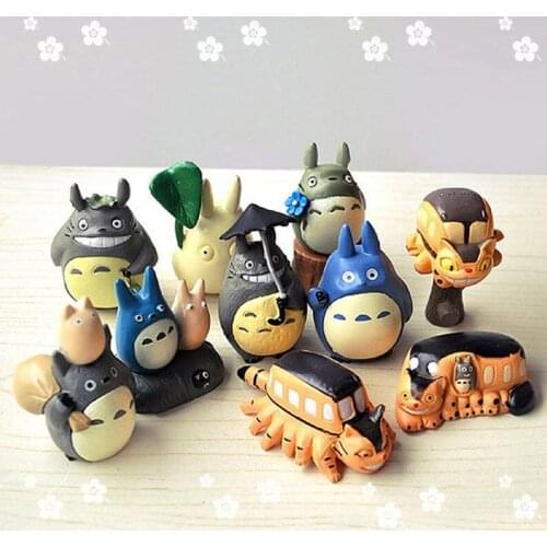 10pcs Miniature Difference Totoro Bus Cat , Fairy Garden Supplies Terrarium Accessories