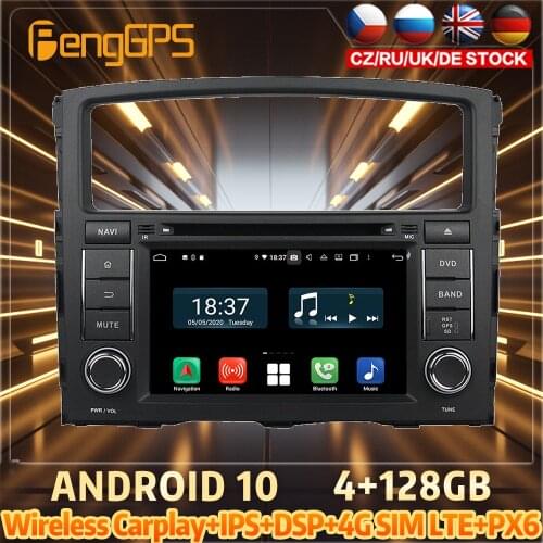 128G Android10 PX6 DSP For Mitsubishi PAJERO 2006 Car DVD GPS Navigation Auto Radio Stereo Video Multifunction CarPlay HeadUnit