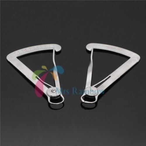 2/Pcs Dental Surgical Crown Gauge Caliper Stainless Steel For Wax & Metal Measuring Ruler Instruments Denist Tools