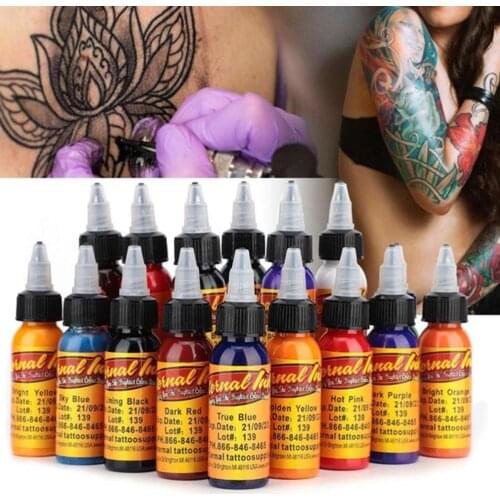 30ML Semi Permanent Natural Plant Tattoo Pigment Permanent Makeup Tattoos Ink Pigment For Body Art Paint Tattoo Color Inks Gifts