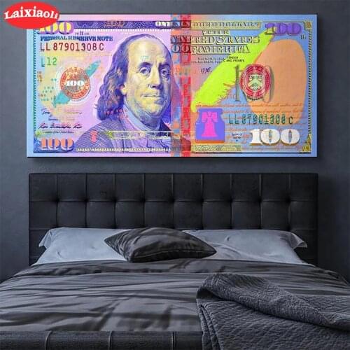 5D round Diamond Abstract colorful art, dollar Embroidery Picture Diamond Painting Full Square Mosaic Cross Stitch Handmade Gift