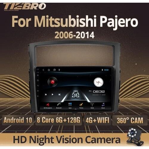 TIEBRO For Mitsubishi Pajero 4 V80 V90 2006-2014 Car Radio Multimedia Video Player Navigation GPS Android 9.0 No 2din 2 Din DVD