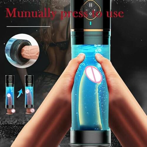 Automatic Male Pussy Vagina Masturbaters Electric Masturbation Cup Sex Toys Men , Male Training Penis Extender Sex Machine