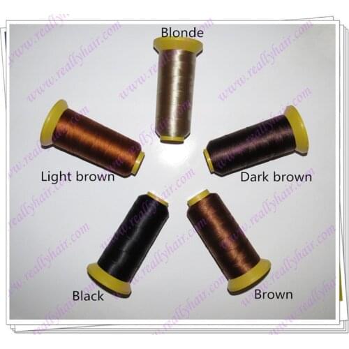 Free shipping Big type/90mm long C type weaving needles50units per lot curved and 1 roll high strength polyester thread for hair