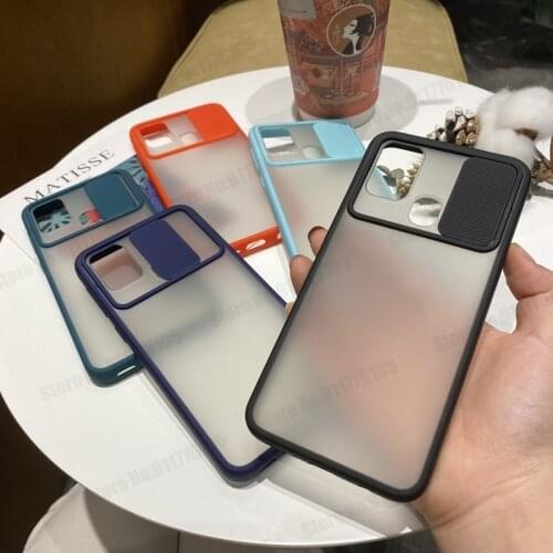 Phone Shell For Samsung M31 Prime M21S F41 Slide Camera Lens Protective Case For Galaxy S21 S20 Plus Ultra 5G Matte Phone Cover