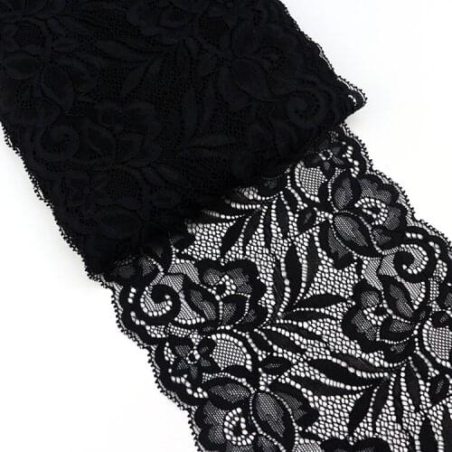 50yards/Lot Stretchy Floral Lace Ribbon DIY Crafts Fabric Lace Tape Dress Clothing Top Bra Shorts Material 15cm White Lace Trim