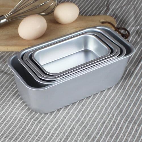 Baking Mold Aluminium Rectangle Cake Tin Baking Dish Bakery Case Mould Cake Decorating Tools,5 Size For Choose