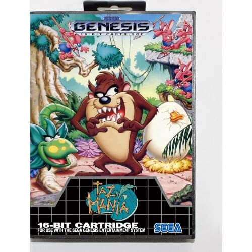 Taz-Mania 16bit MD Game Card For Sega Mega Drive/ Genesis with Retail Box