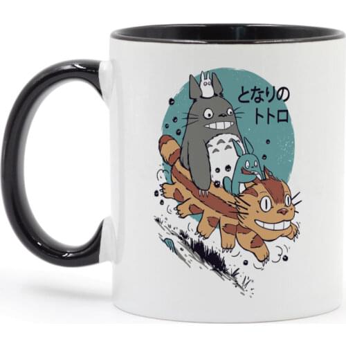 My Neighbor Totoro Cat Bus Mug 11oz Ceramic Creative Coffee Cup Home Decor Mugs