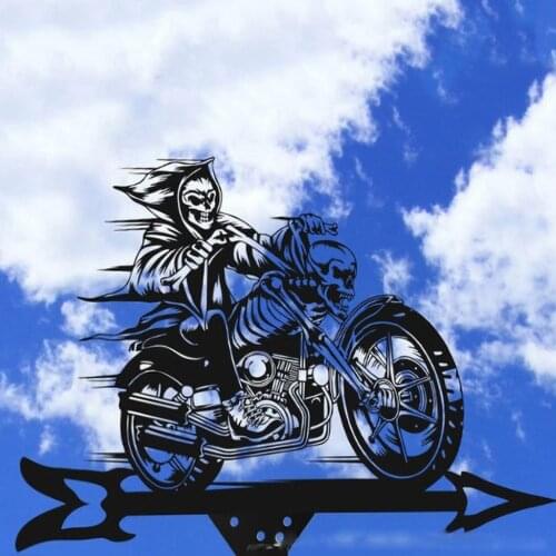 Metal Anti-rust Weathervane Grim Reaper Retro Farm Scene Garden Stake Decor