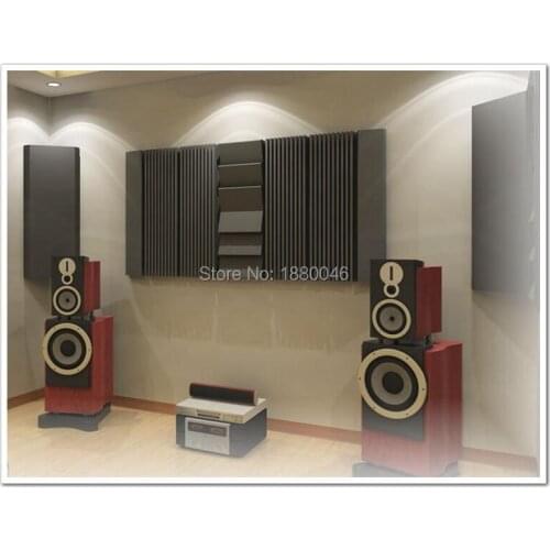 New special for studio Wall Tiles Acoustical Studio Foam Absorbers12pcs/set 180*90*7.5cm acoustic foam studio foam Black color