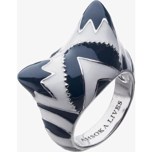 New Fashion Cute Cat Enamel Rings Charm Geometric Cartoon Jewelry For Women Punk Rock Party Halloween Accessories Birthday Gifts