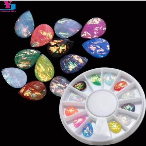 Wholesale 5 Box Charms DIY UV Gel Polish Nail Art Tips Decoration Shiny Unha Stones Crystal AB Wheel Supplies Nails Accessoires