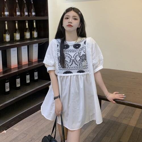 Dresses for Women White Dress Female Summer New French First Love Little Cute Japanese Soft Girl Doll Skirt